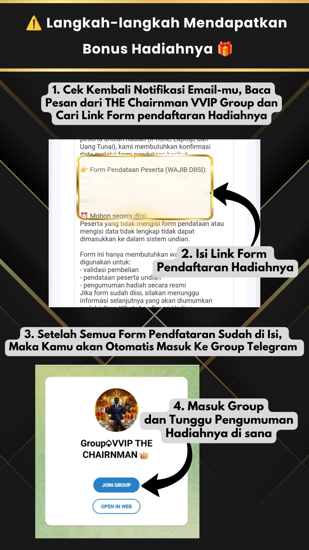 Langkah 2: Cara mendapatkan bonus hadiah